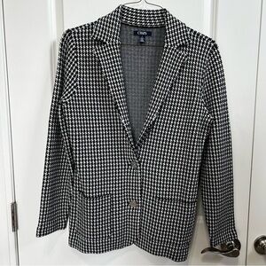 Chaps Black and White Knit Fabric